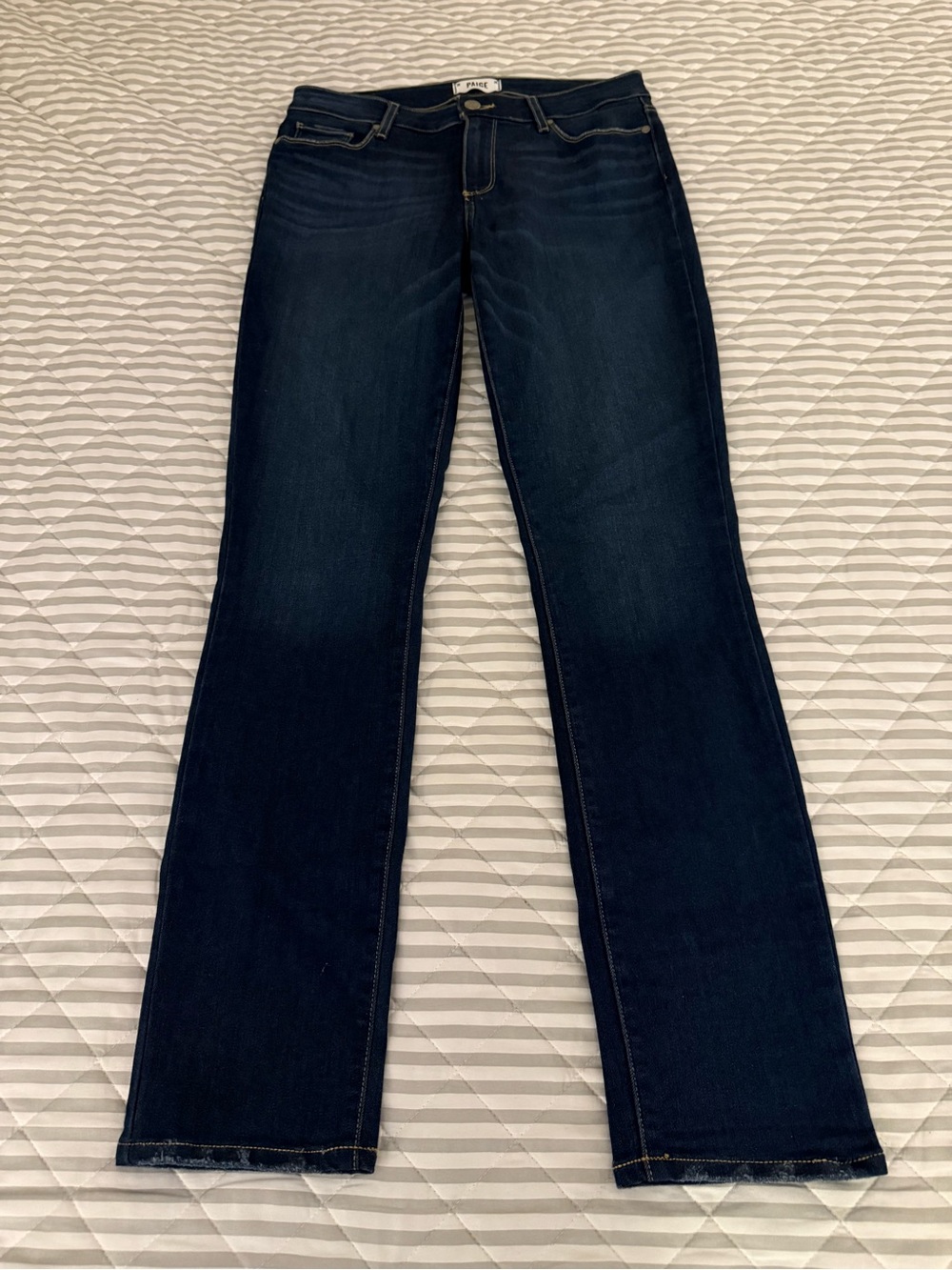 Paige Skyline Skinny Jeans Women's 30 Blue Dark Wash Designer EUC